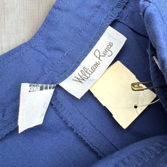 WILLIAM ROYCE Vintage NWT Blue High Rise Waist Navy Blue Pleated Pants USA Made - Picture 4 of 9